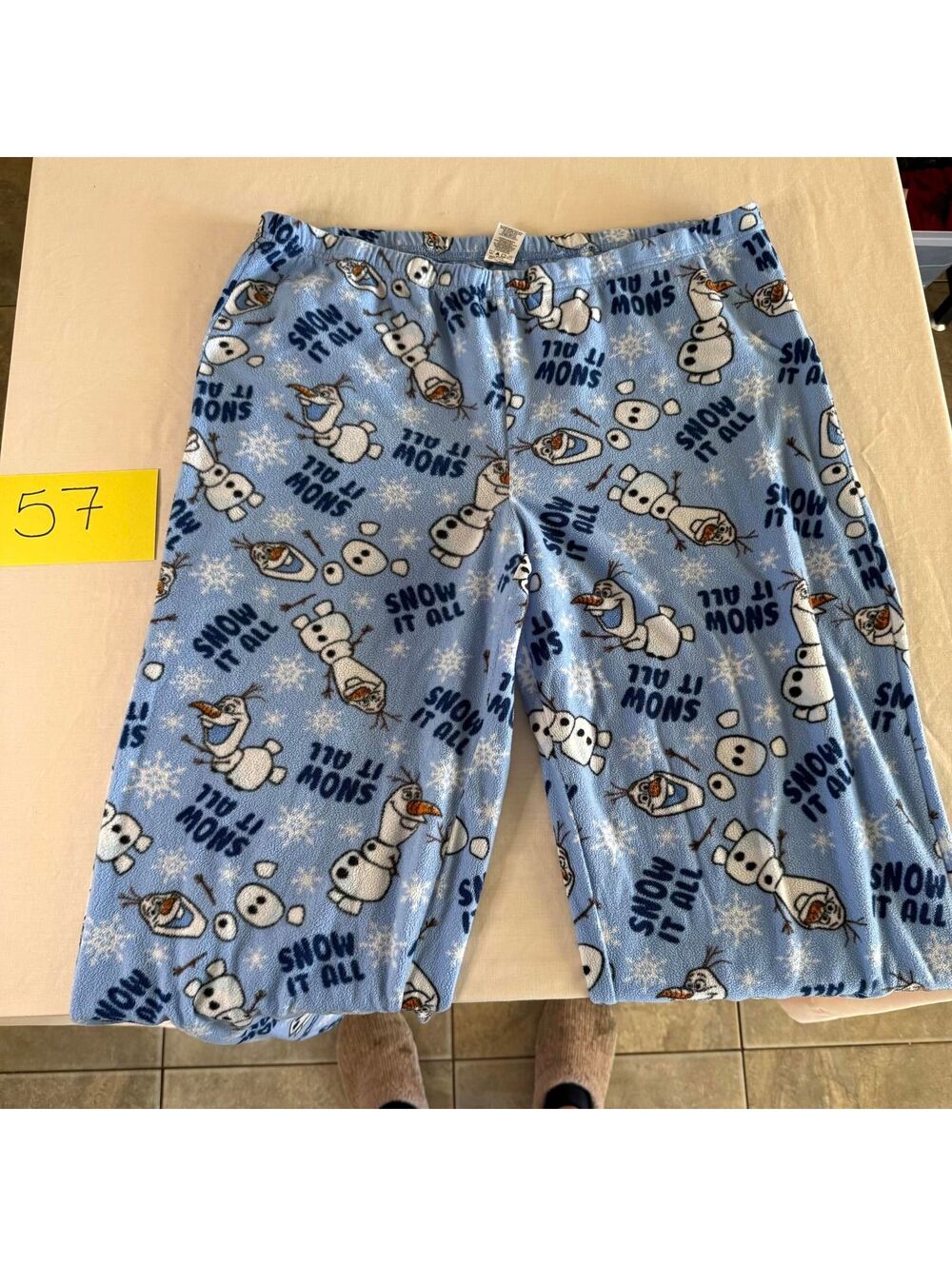 Disney Olaf Pajama Pants Size Juniors Large